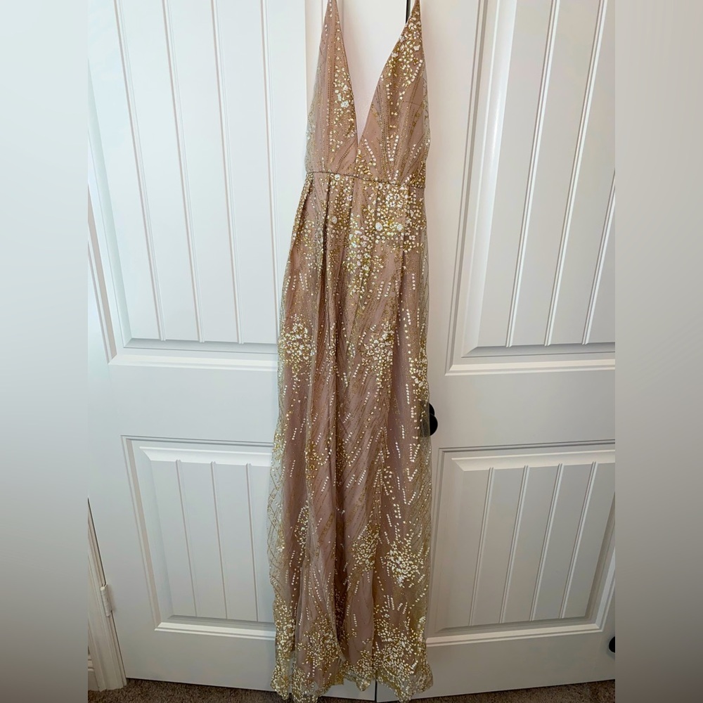 Showpo Champagne maxi dress